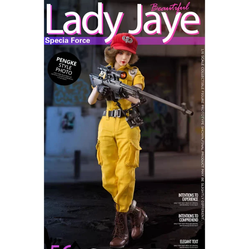 

1/6 BBK012 Beautiful Jaye Yellow Jumpsuit Action Figure 12'' Female Full Set Model Collection In Stock Toy DIY