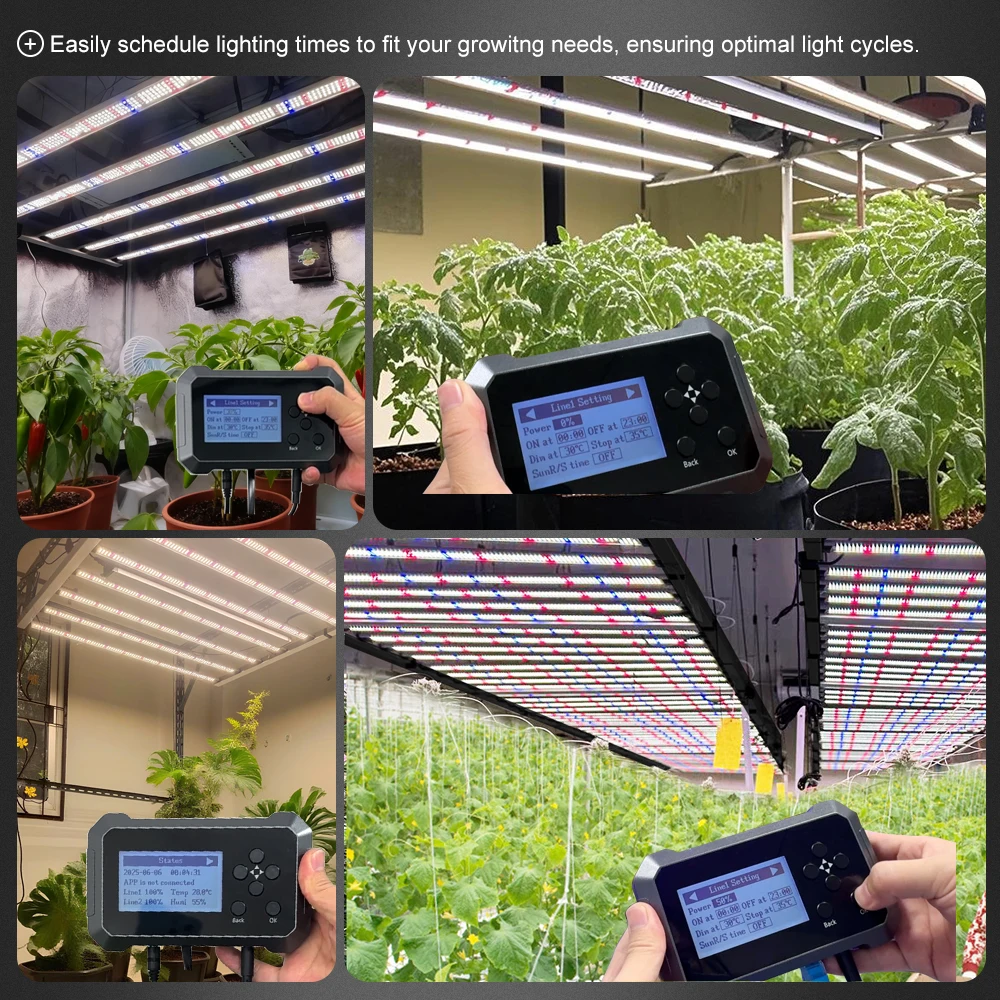 Intelligent plant light controller 1-channel and 2-channel 0-10V light control temperature and humidity controller