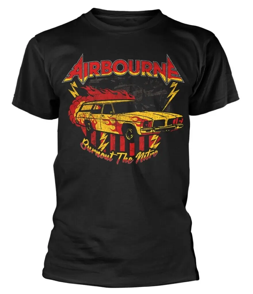 Airbourne Nitro Vintage Black T-Shirt - OFFICIAL