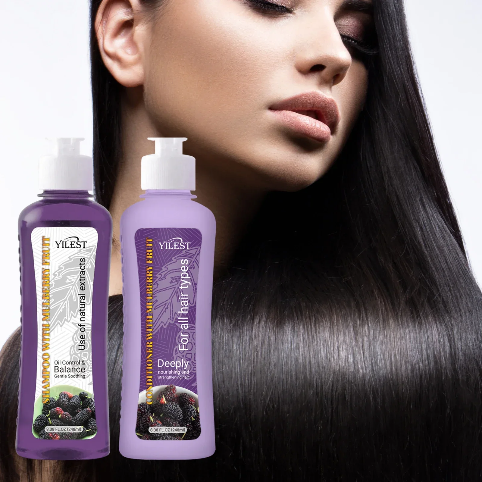 

Millettia Extracts Shampoo & Conditioner Set - For Black Hair Thickening, Deep Cleansing & Volumizing, Nourishes & Strengthens.