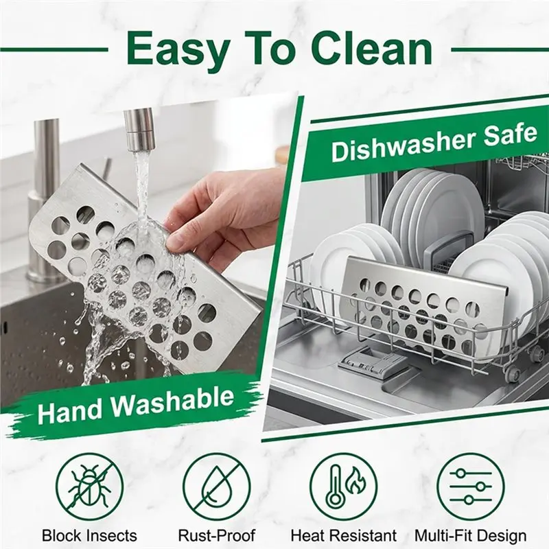 B17C For Griddle Grease Gate Blocker Griddle Accessories, Food Mesh Screen Grease Catcher
