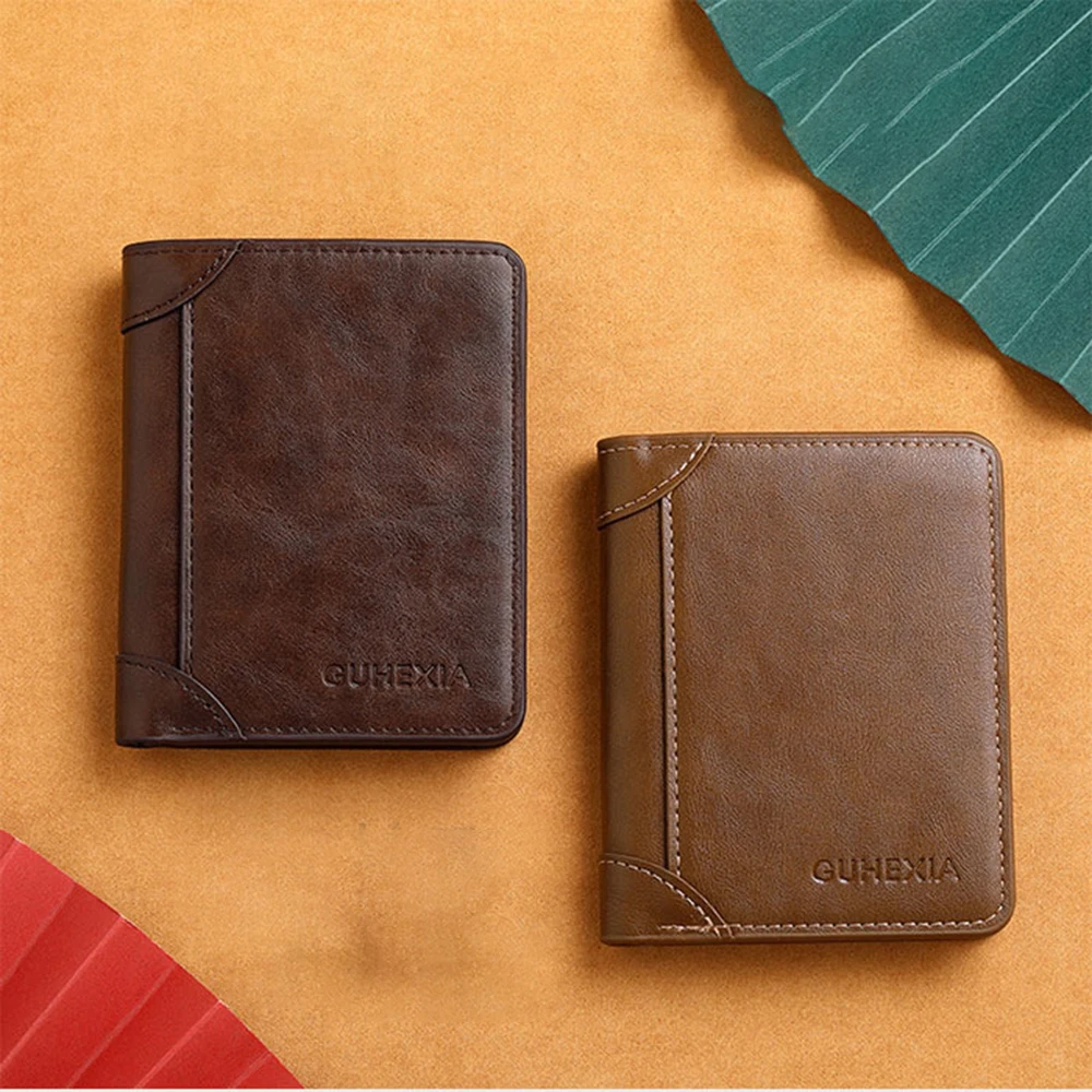 Slim Bifold Wallet Black Designer Card And ID Holder Bifold Credit Card Holder 12*10*1.5cm/4.72*3.93*0.59inch For Perfect As A