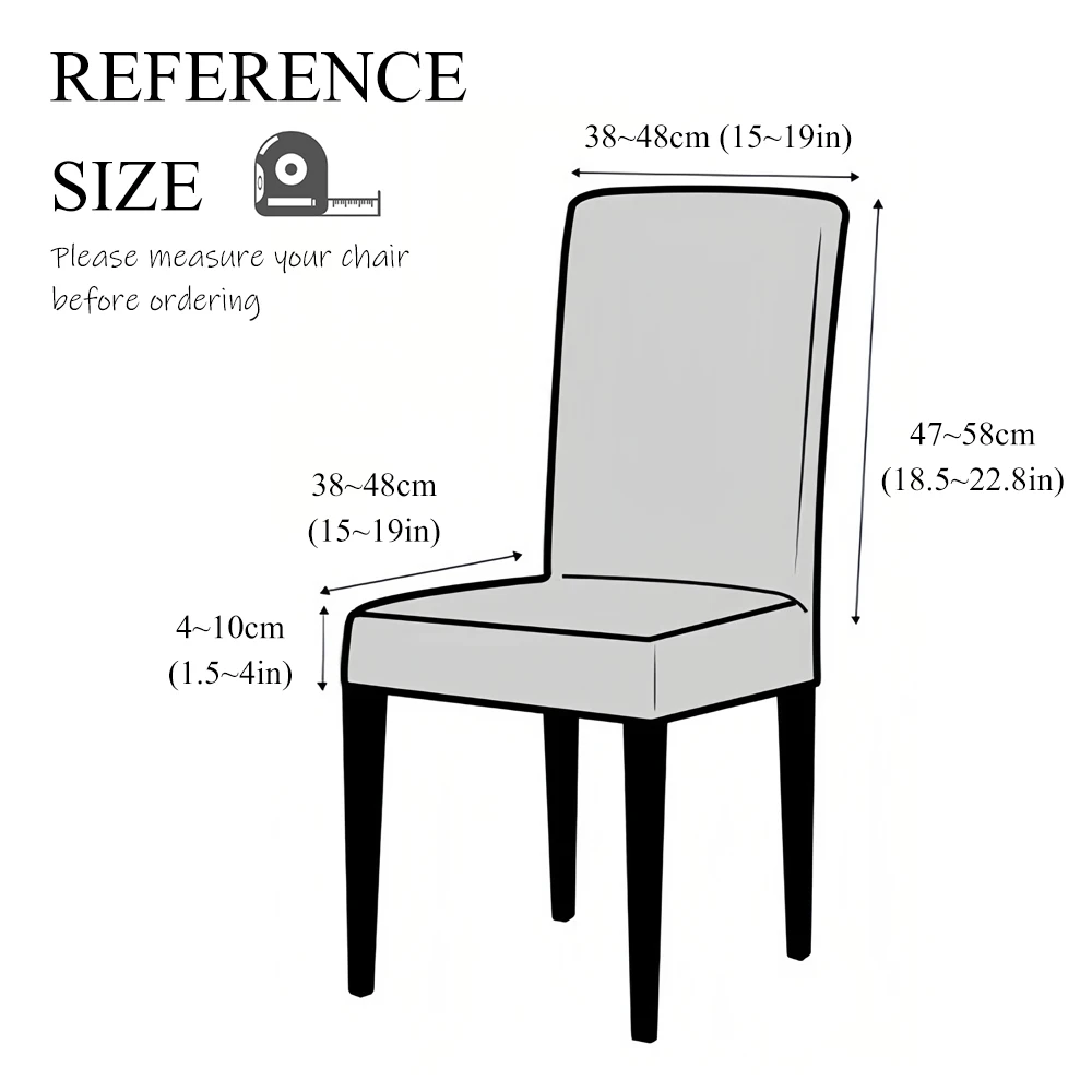 1pc/4pcs Modern Jacquard Chair Cushion Cover Solid Elastic Anti Scratch Chair Covers Household Anti Dirty Dining Chair Cover