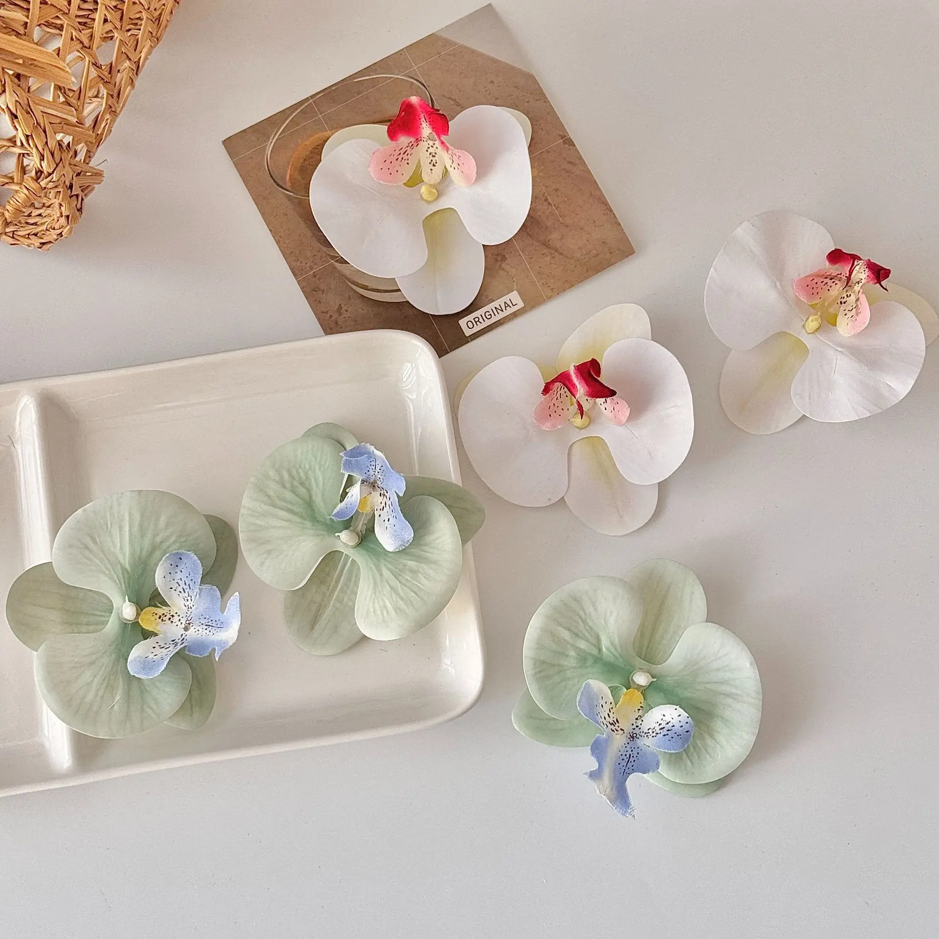 Fashionable Hairpin Orchids Flower Hair Clip Delicate Floral Hairpins Women Hair Grips Styling Hair Accessories