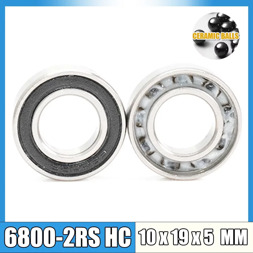 2 Rodamientos Híbridos de Cerámica Si3N4 6800 6801RS 6802RS 6803RS 6804 6805RS 6806 de Acero Cromado Inoxidable 2RS S6803 S6802