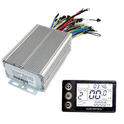 GREENTIME Dual Drive 48/60/72V 3000W Sine Wave Brushless DC Motor Controller Electric Scooter E-bike Driver and S866 One Set