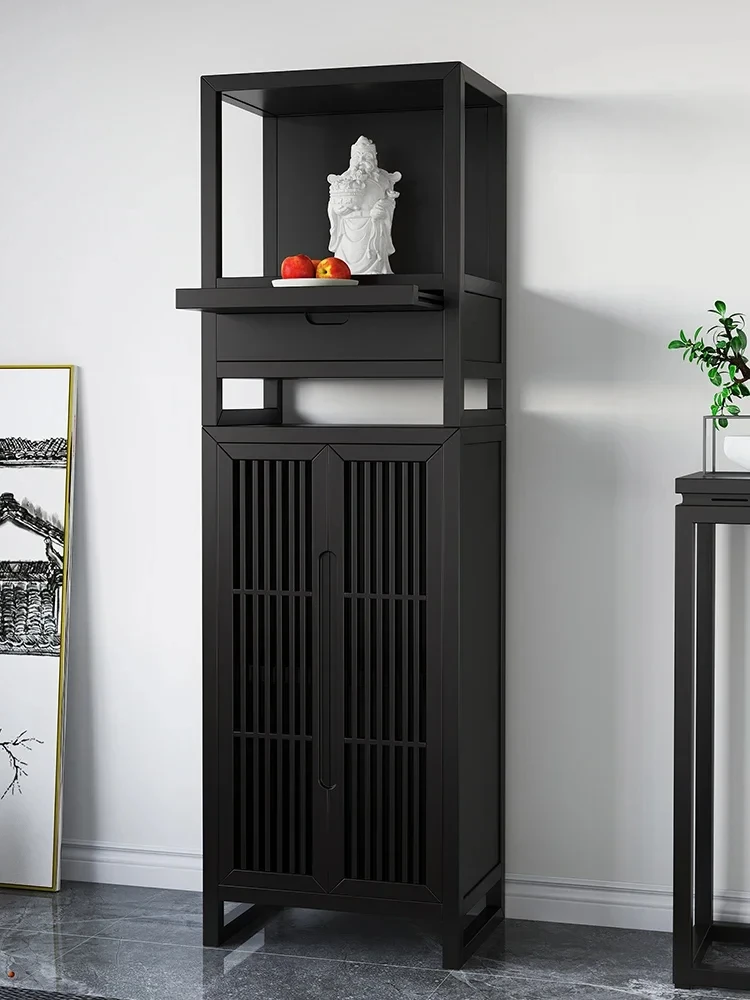 

Китайский шкаф из цельного дерева Будды, шкаф для одежды, храм, алтарь, свет, роскошный шкаф «Бог богатства», шкаф для одежды Бодхисаттвы, алтарь