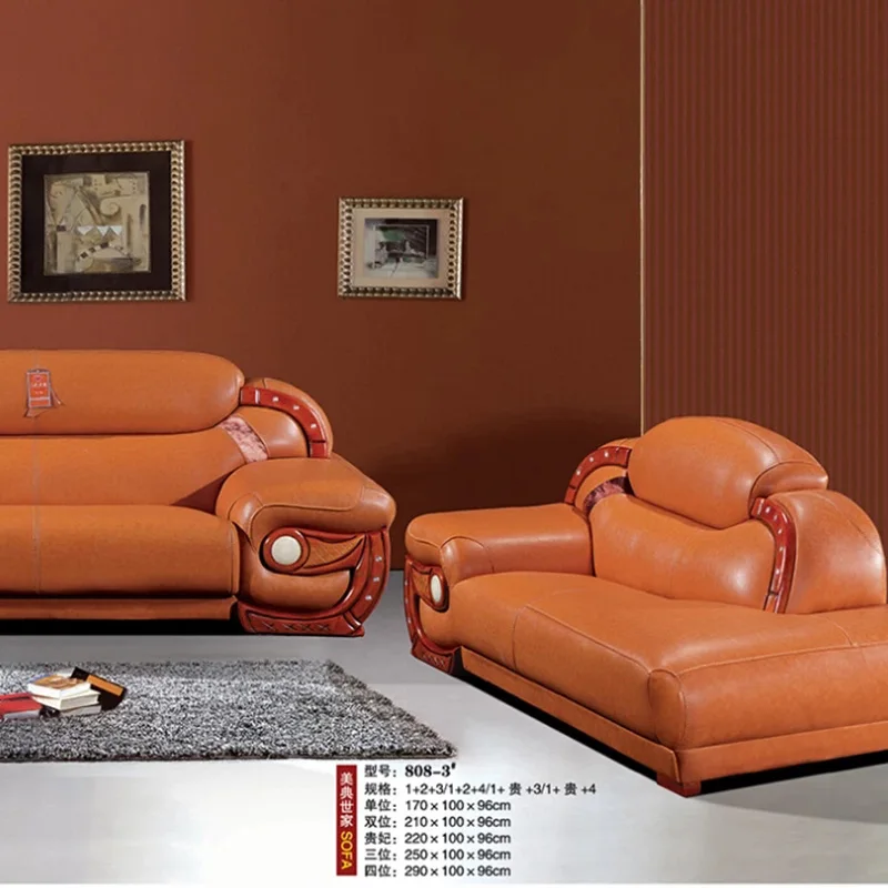 Meble do salonu nowoczesna skórzana sofa 9567