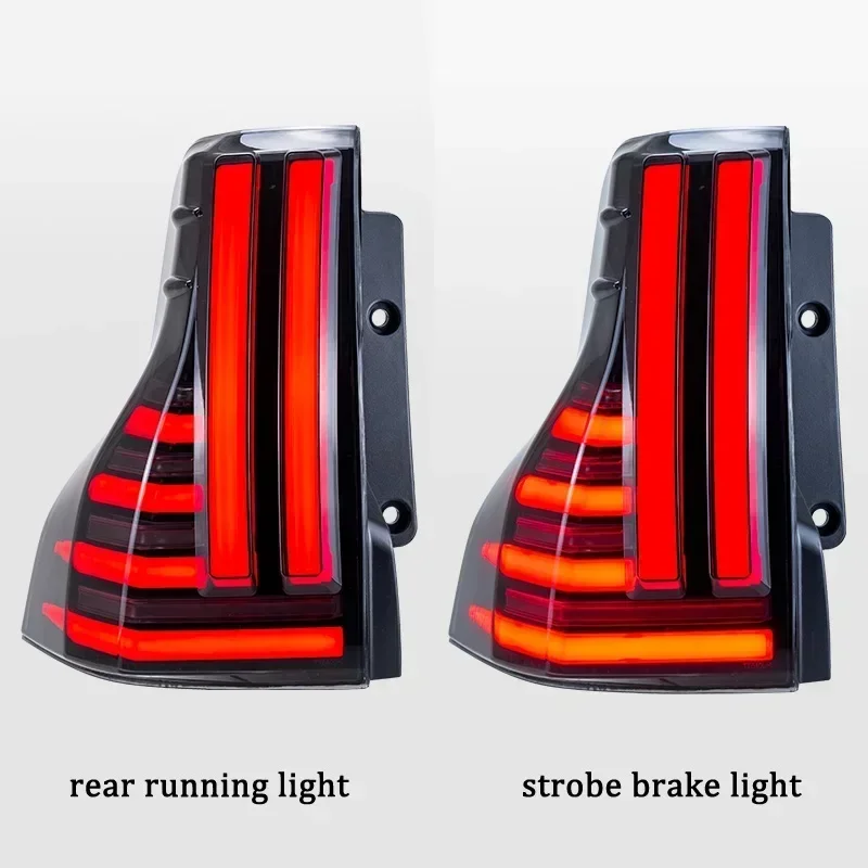 Samochodowe tylne światła LED do Toyota Prado Off-road Vehicle 2010 - 2023 Auto Tylna lampa do jazdy tyłem Hamulec Kierunkowskaz cofania Samochodowe tylne światło