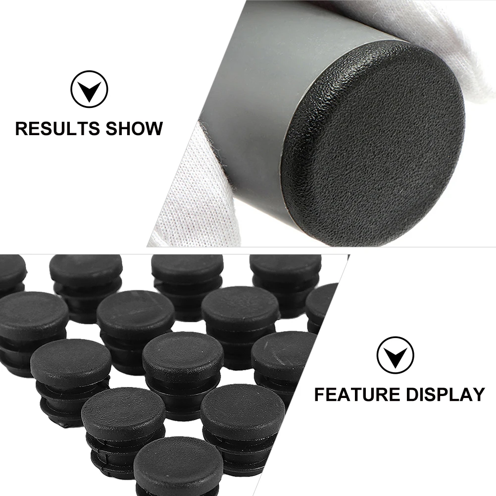

Plastic Plug Caps Round Tube Plugs Furniture Leg Dust Prevention Wear Resistant Toughness Easy Install Flexible Ridges