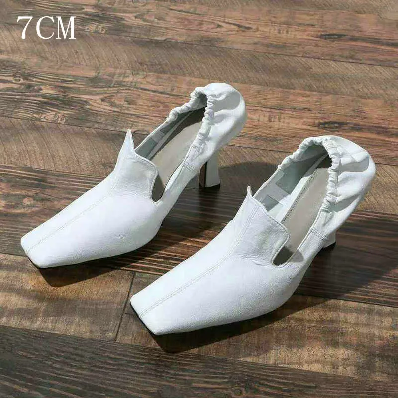 White 7CM Heel