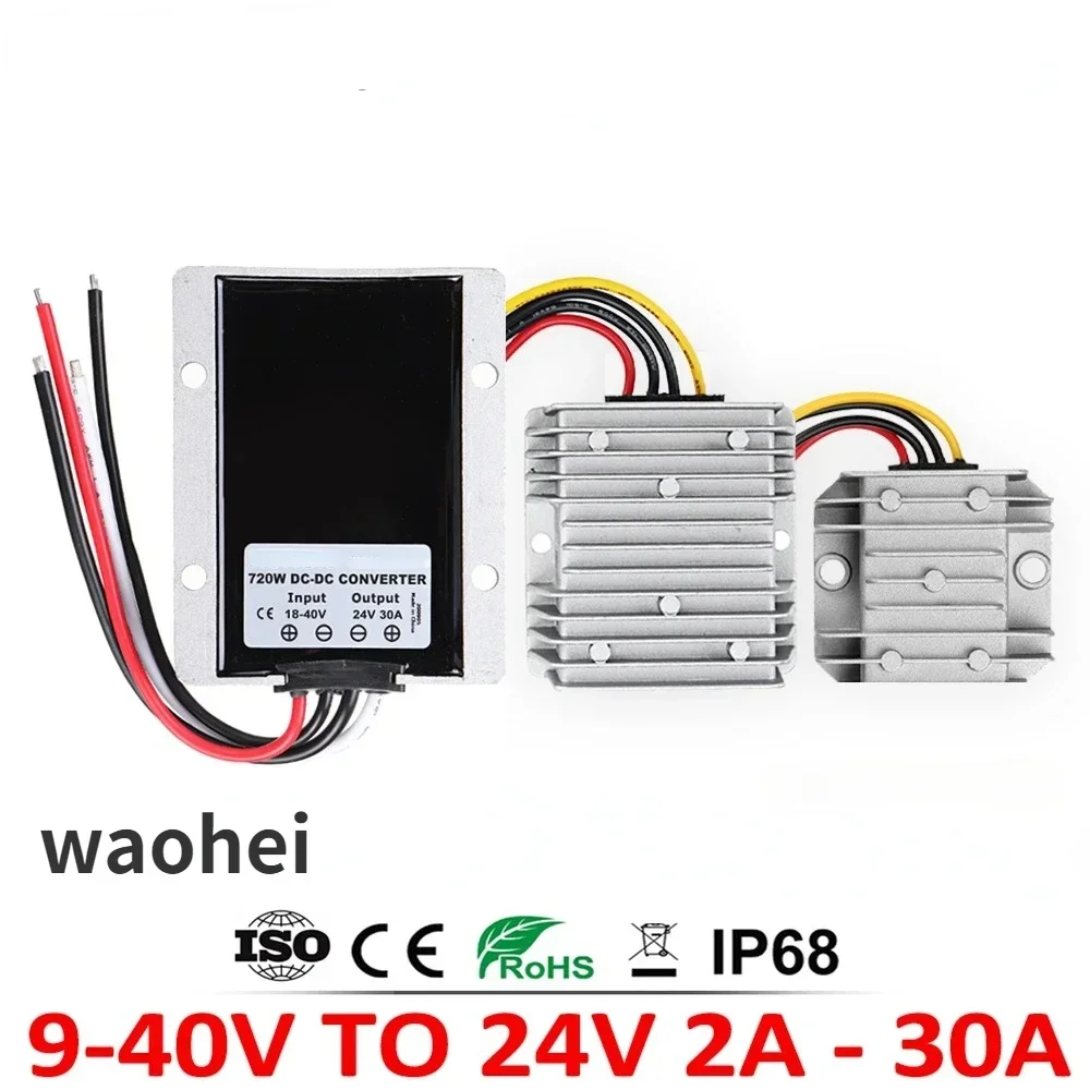 9-40V To 24V 30A 25A 20A 15A 10A 6A 3A 2A DC Power Converter 24V To 24V Power Voltage Stabilizer Boost Buck Voltage Regulator CE