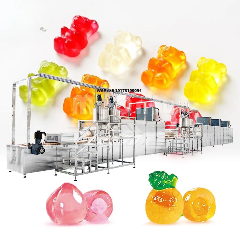 Máquina para hacer caramelos de goma rellenos de centro suave MY, línea Mogul para caramelos de gelatina y almidón
