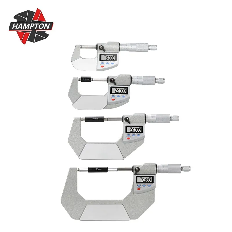 

HAMPTON Outside Digital Micrometer IP65 0.001mm 0-25/50/75/100mm Water/Oil Proof Electronic Gauge Measure Caliper Micrometer