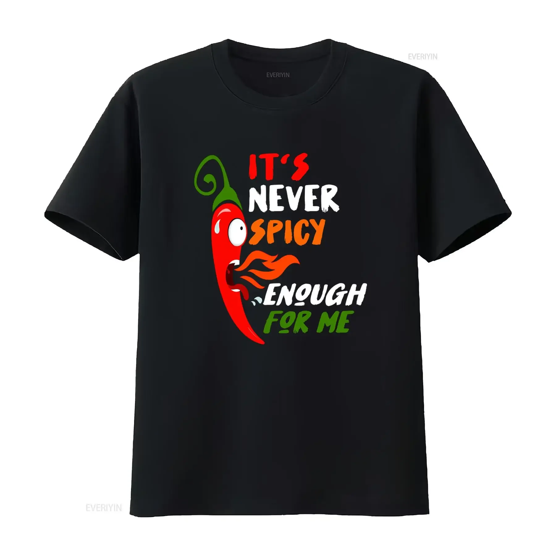 Chili Red Pepper Funny T Shirt for Hot Spicy Food Sauce Lovers It's Never Enough Design Sizes S to 5XL vintage Washed