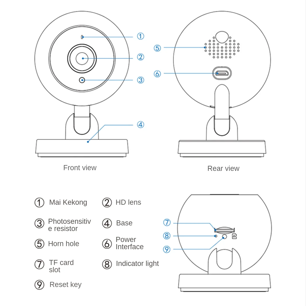 Wifi HD Voice Recorder Indoor Home Überwachung Camcorder 2-Wege-Audio-Fernüberwachung Baby phone