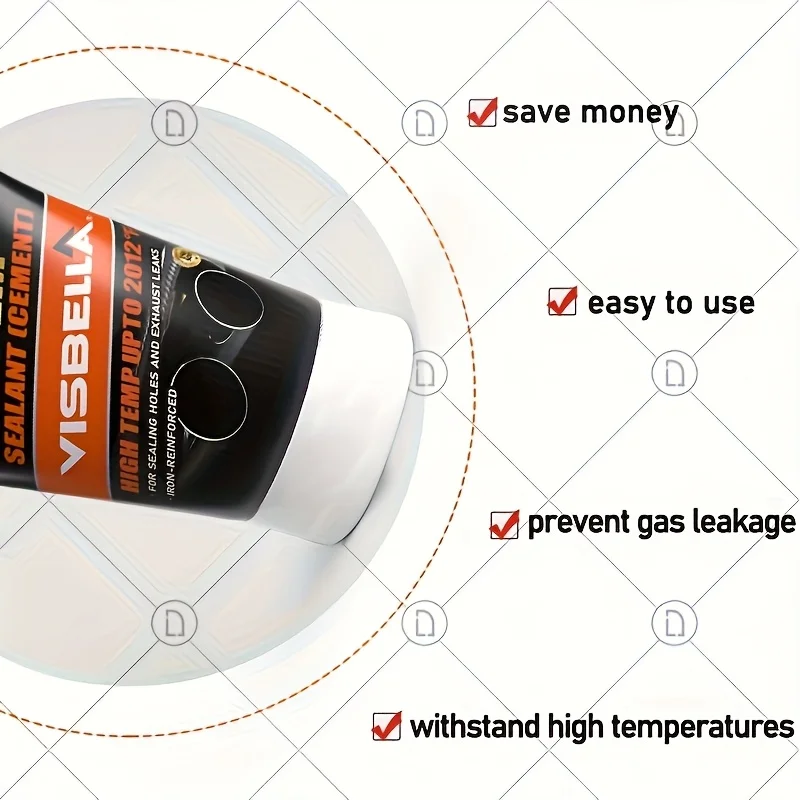 Hochtemperatur-Reparaturpaste für Auto- und Motorrad-Auspuffrohre, Schalldämpfer, Metallversiegelungsmasse für Fahrzeuge und Motorräder – Detail 3