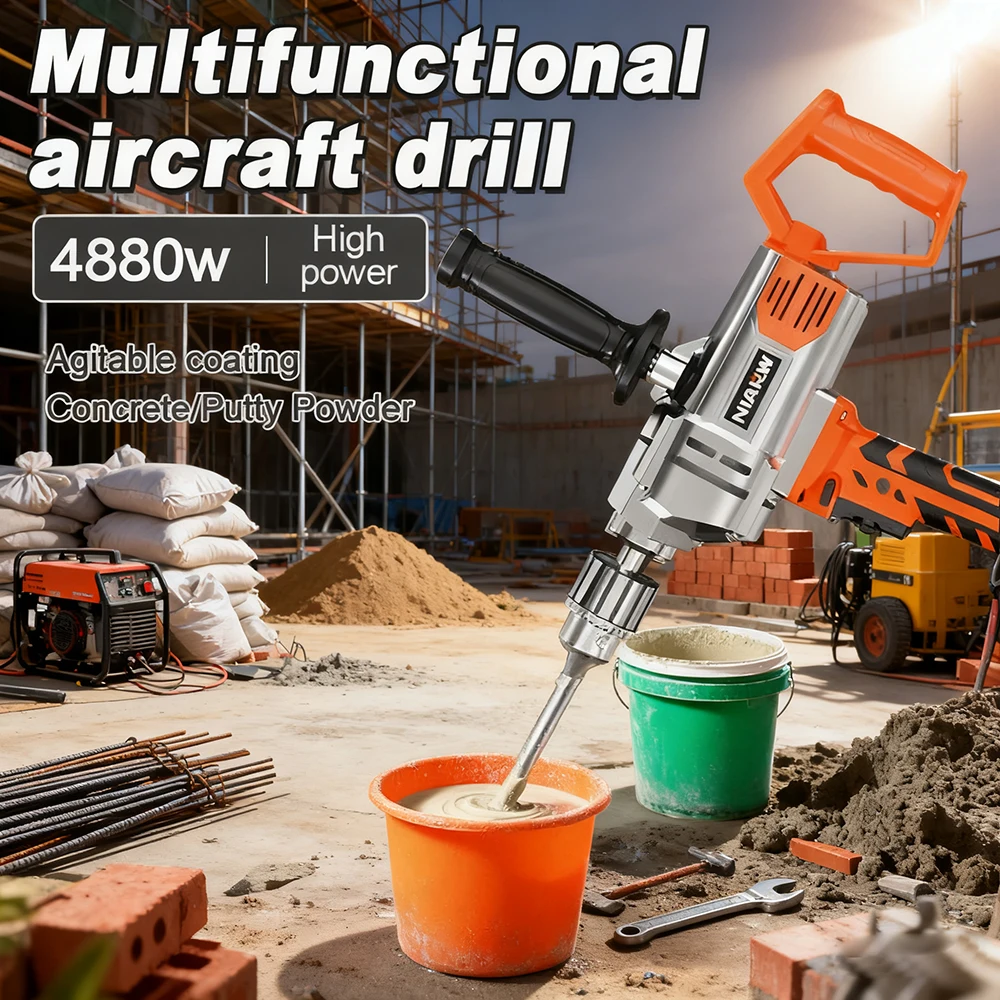 4880 واط الكهربائية الماس الأساسية الحفر خلاط الخرسانة الأساسية آلة الحفر يده هاون خلاط المعجون خلط الماس الأساسية الحفر
