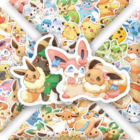 10/30/60PCS Cute Eevee Graffiti Stickers Sylveon Pokemon Anime Cartoon Decal Luggage Phone Cup Guitar Fridge Scraphbook Kid Toys