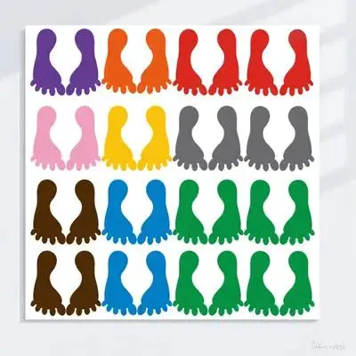 

Waterproof Wear-Resistant Floor Decals Self-Adhesive Footprint Stickers For Room Playroom Wall Floor Nursery Stairs