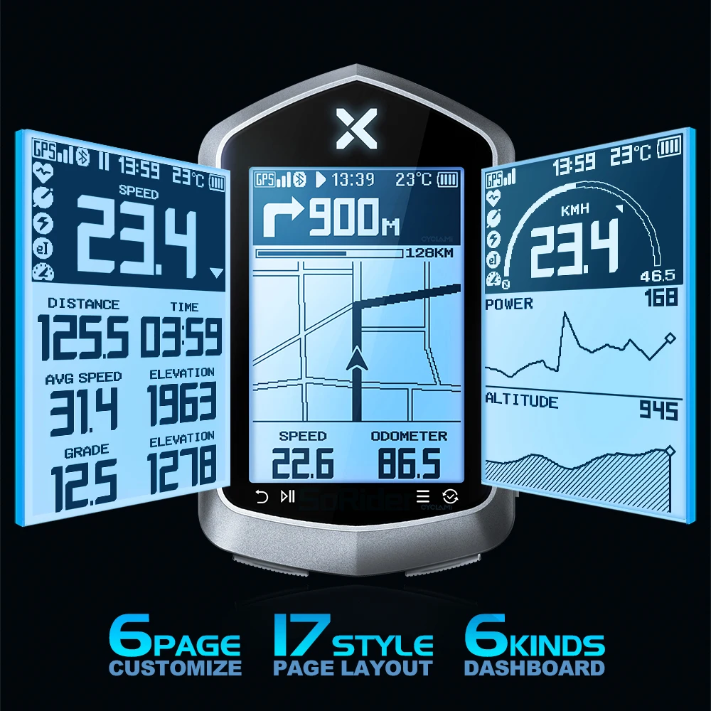 XOSS NAV Plus NAV+ Komputer rowerowy GPS Jazda na rowerze Mapa rowerowa Nawigacja trasowa MTB Road Bezprzewodowy prędkościomierz Licznik kilometrów