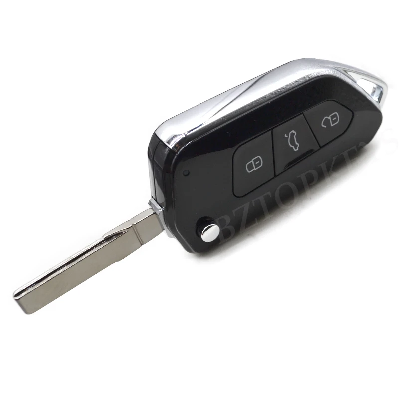 ترقية المعدلة مفتاح السيارة الوجه ID48 رقاقة 5K 0837202 AD 434 ميجا هرتز لشركة فولكس فاجن باسات تيجوان بولو سيات بيتل جولف مفتاح بعيد قابل للطي فوب #3