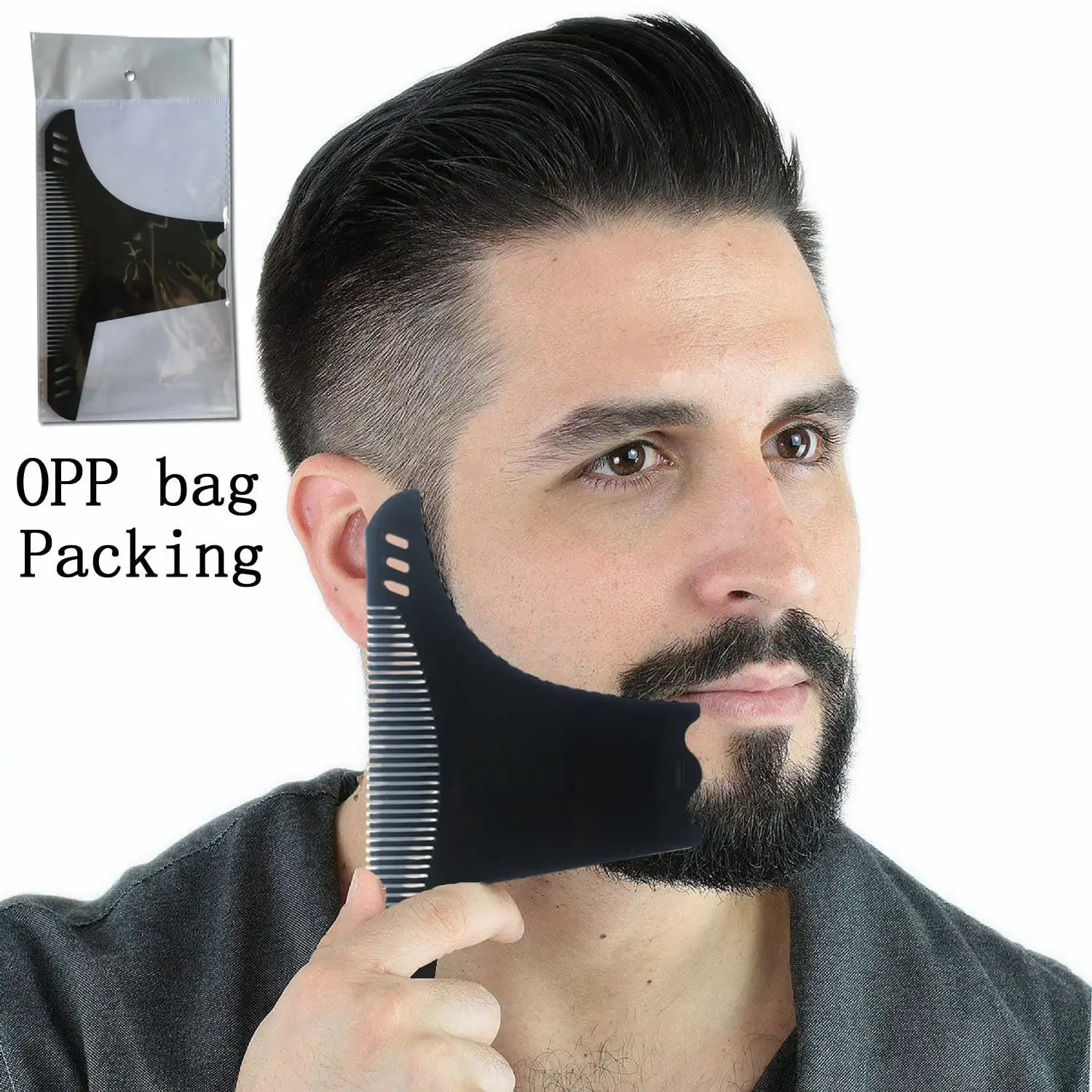 6 in1 Beard Shaper Comb Reusable Barber Shaping Tool And Hair Edge Line Up Tool Stencil Men Hair Styling Accessories
