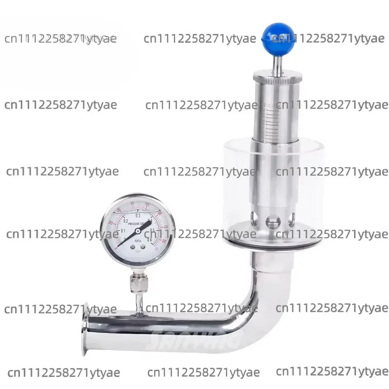 Stainless Steel Sanitary Pressure Relief Valve Variable Pressure Relief Valve for Water Beer Brewing and Fermentation Safety