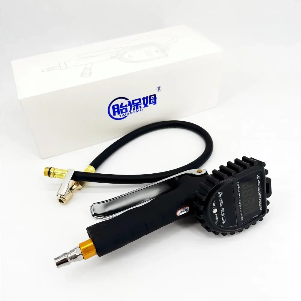 Type-C Rechargeable Digital Tire Inflation Gun - Automobile Tyre Pressure Monitor Fast Inflator Car Deflation Gauge