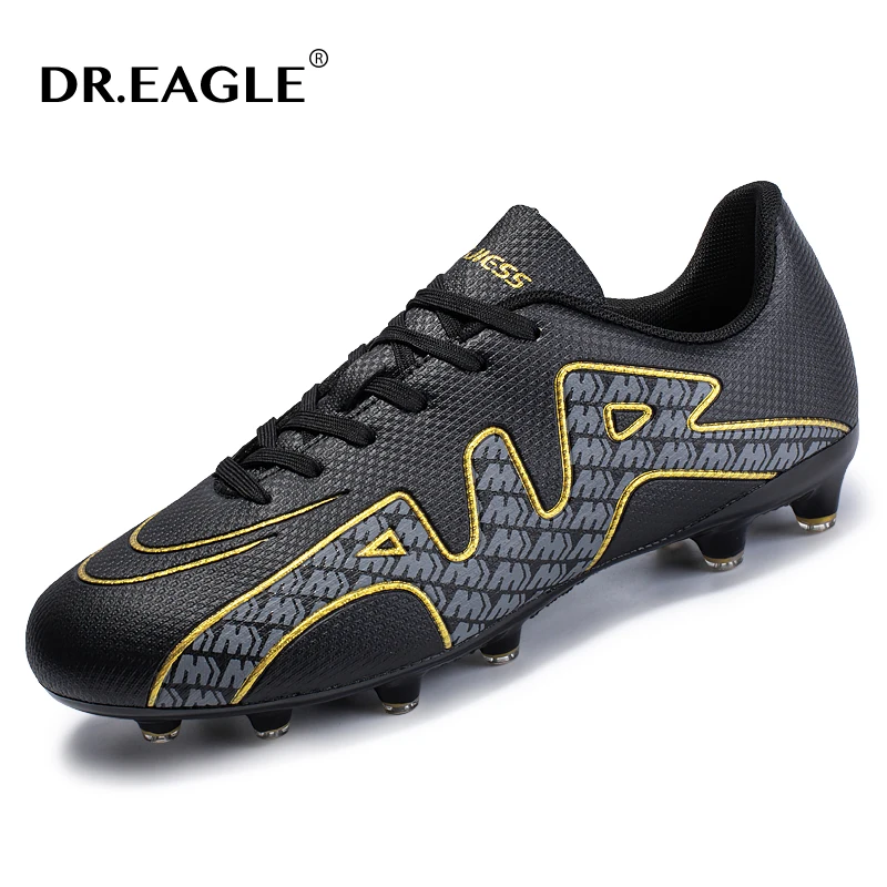 

DR.EAGLE Football Boots Men Kids Adults TF/AG/FG Ultralight Playing Field Train Soccer Shoes Low-Top Cleats Male Size 32-45