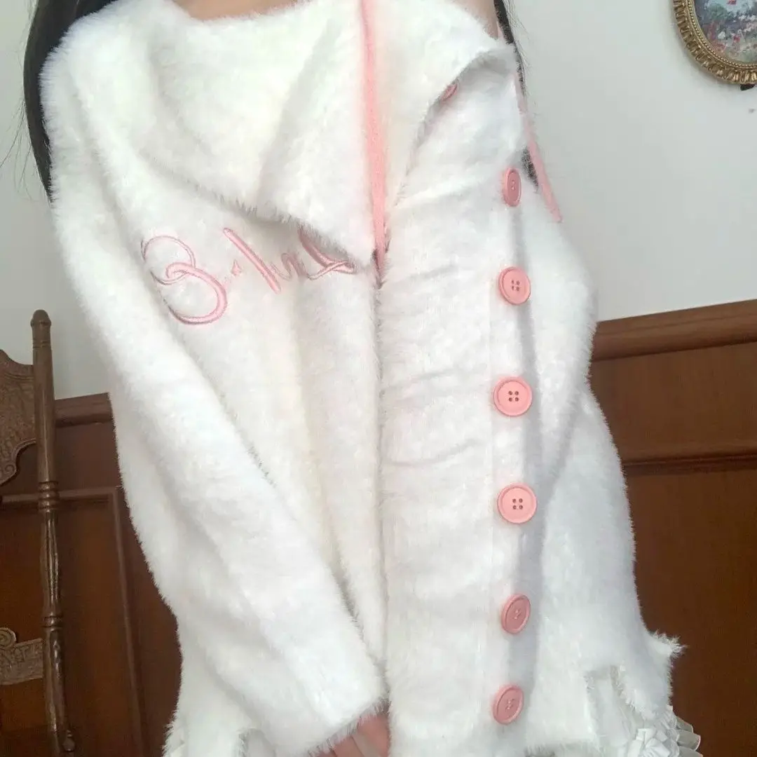 Maglione da donna dolce e morbido lavorato a maglia inclinato color sangue autunno inverno Y2K top comodo e accogliente