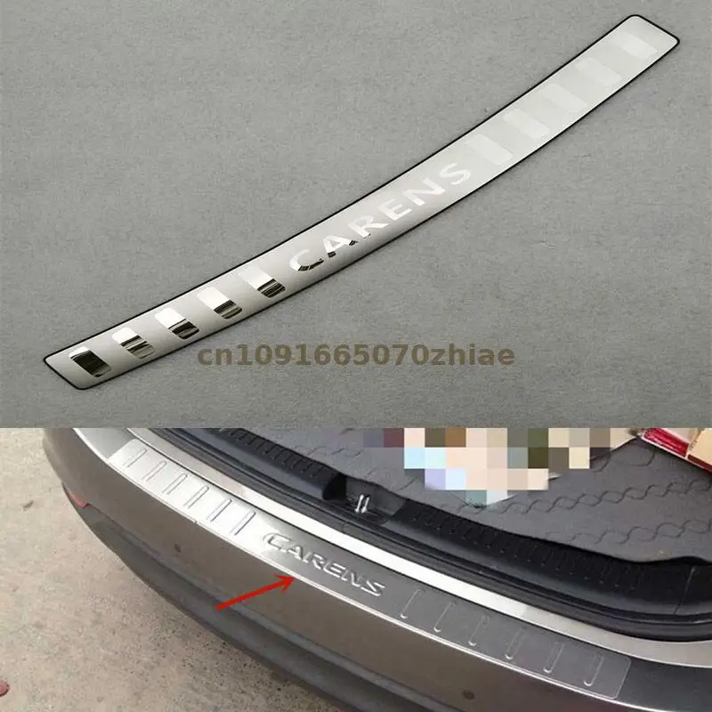 Car styling FOR KIA Carens 2013-2014 2015 2016-2018 Rear Trunk Bumper Protector Rear Scuff Plate Rear Door Sill Car Accessories