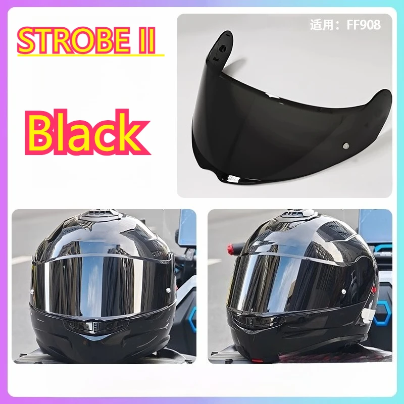 Helmet Visors For LS2 FF908 STROBE II Motorcycle Helmet Lens FF908 BLUE Lens Helmet Windshield Replacement Accessories