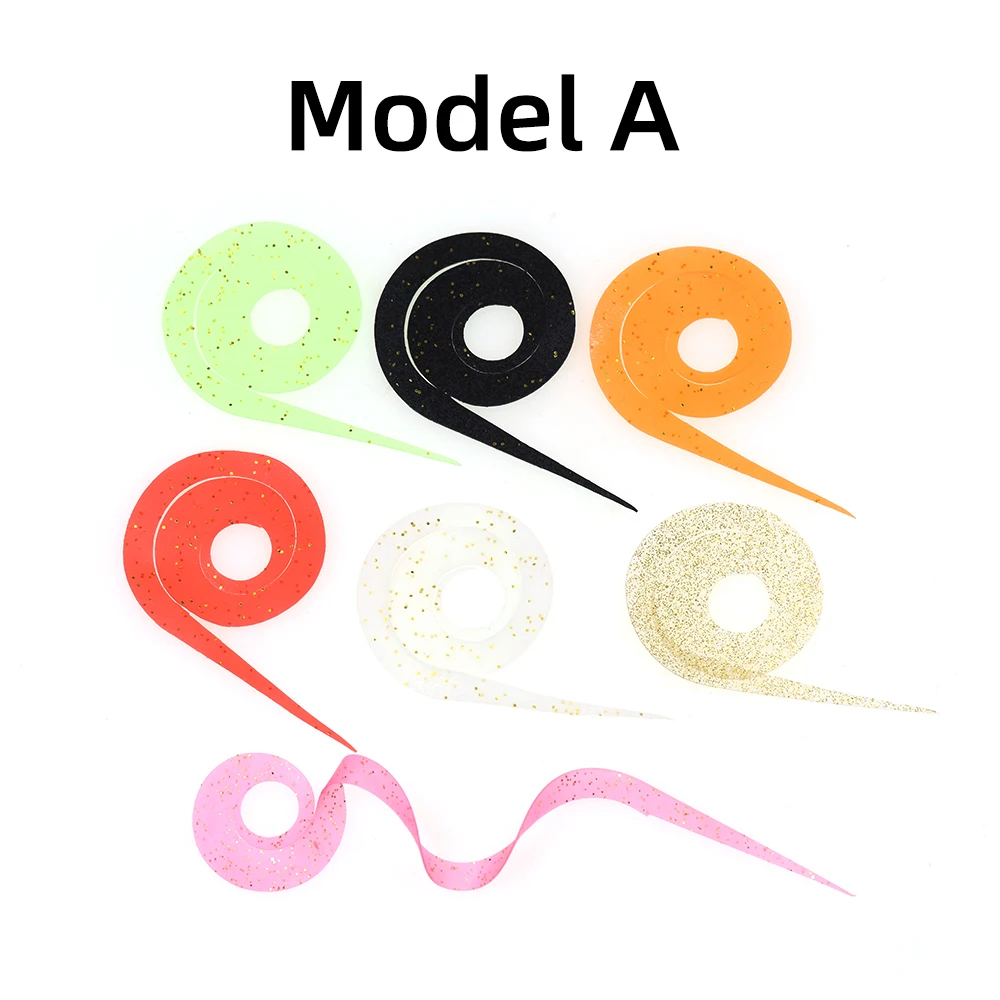 Saltwater Fishing Silicone Skirt Trailers Slider Jigs Wiggle Tails Kabura Octopus Squid Snapper Fishing Lure Making Material