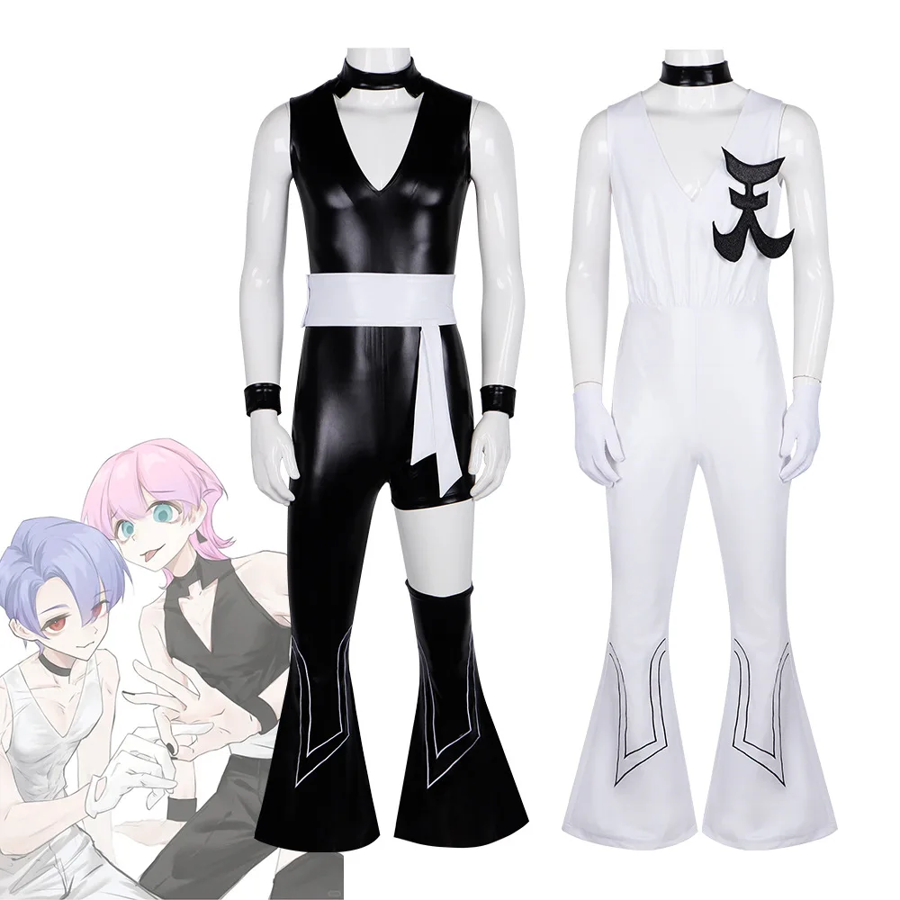 

Костюм для косплея ангела-носки, брат ангела, полиэстер белый поли, черный костюм Ульфина для косплея