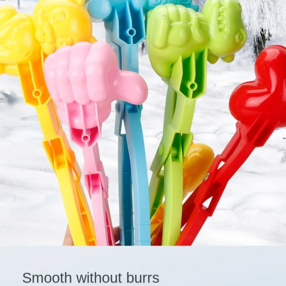 Snow Mold Snowball Maker Winter Snow Toys Snow Mold Tongs Sports Toy Dinosaur Duck Shape Snow Sand Clip Mold Kid Snowball Fight