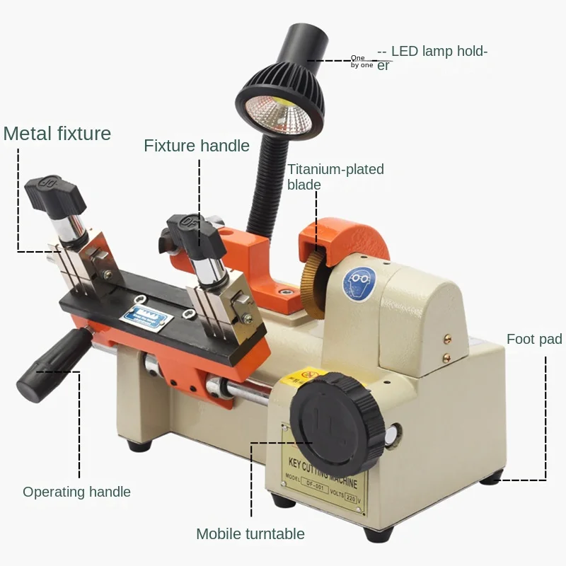 Máquina de llaves electrónica Horizontal, duplicadora de llaves electrónica de escritorio, DF-001, copia portátil, ventas directas de fábrica