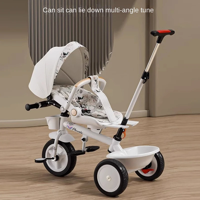 Multifunctional Children's Three-wheeled Pedal Car can Sit and Lie Down Two-way Large Baby Stroller 1-6 Years Old Bike