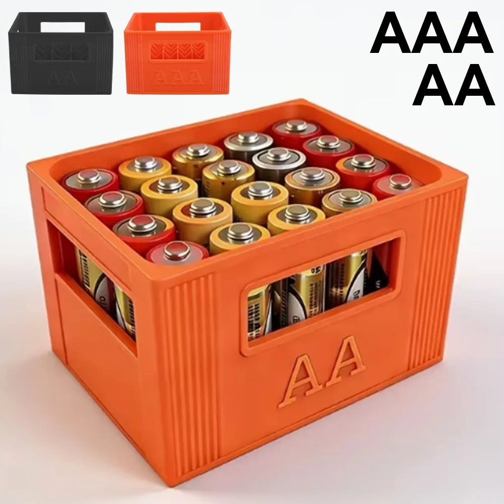 

3D Printed AAA/AA Battery Storage Box Large Capacity, 30/20 Compartments Plastic Organizer Battery Box Case Slots Battery Case