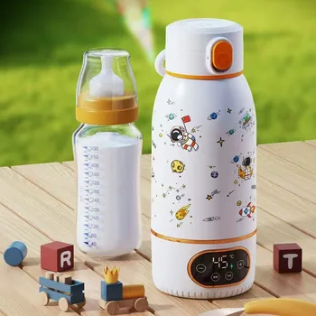 Chaleira elétrica portátil sem fio, 10400mah, 500ml, pasteurização, usb, recarregável, isolamento de aquecimento, garrafa de leite, copo de água