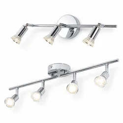 Modern Ceiling Light Adjustable Rotatable Ceiling Lamp GU10 LED Bulb Bar Lamp Wall Sconces Living Room Cabinet Bedroom Lamp