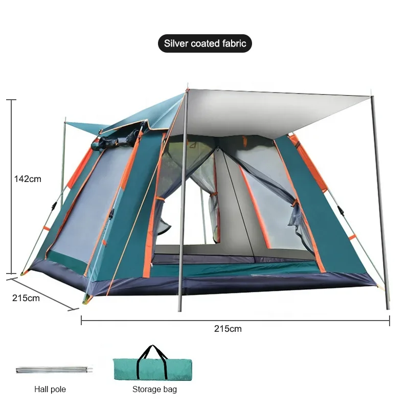 YOUSKY Sun Proof Hiking Tent 3/4 Person Famliy Outdoor Camping Quick Open Tent Tente Fourgon  Avance Para Furgoneta Camping