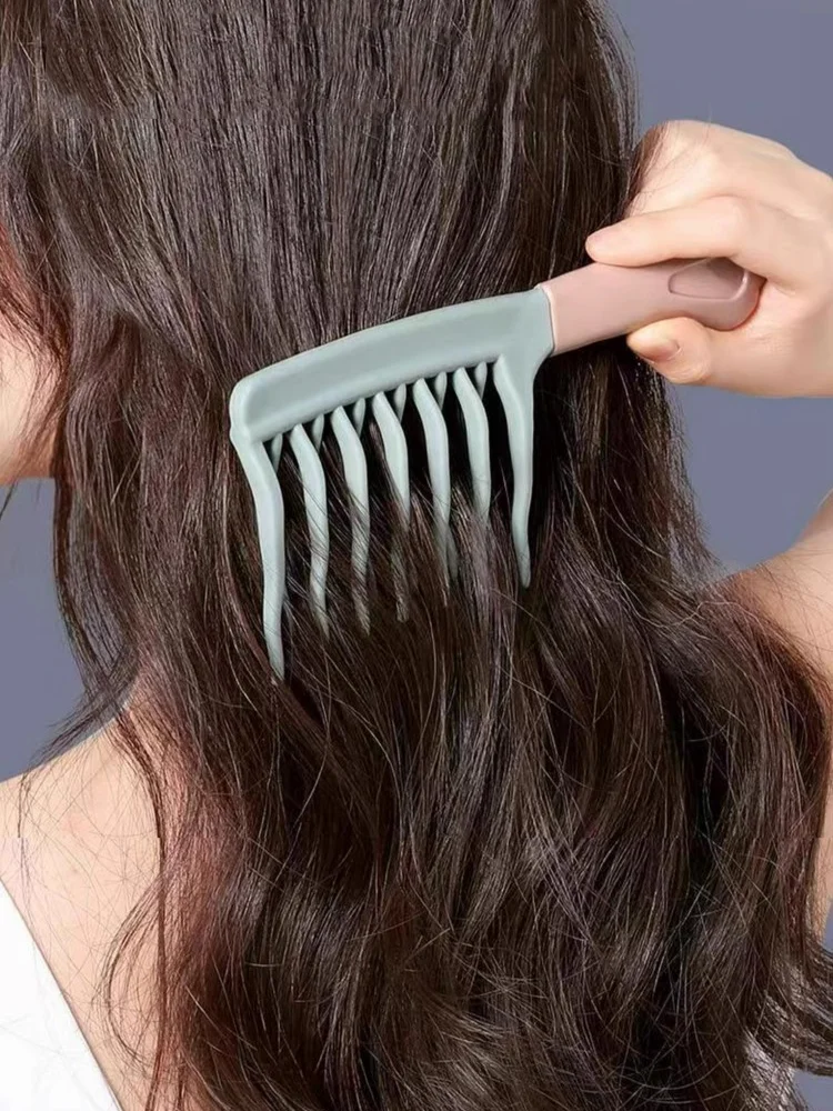 1pc dubbele grove haarkammen, ideaal voor lange krullen en volumineuze stijlen, krullend haarmanagement en thuismassage, elegante haarverzorging - afbeelding 2