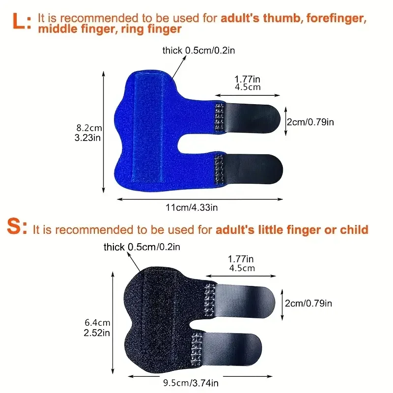 1Pc Adjustable Finger Splint with Lightweight Aluminum Base - Provides Support and Relief for Injured Fingers - Fits 40-80kg