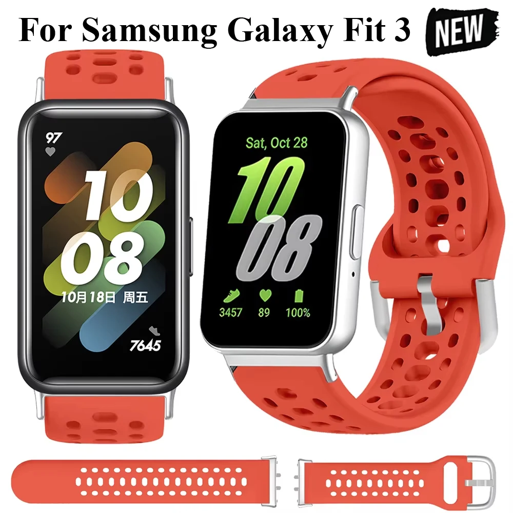 Correa de silicona para Samsung Galaxy Fit 3, correa de repuesto para reloj deportivo, accesorios para pulsera Samsung Galaxy Fit 3