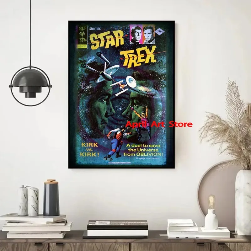 S-Star T-Trek Vintage Comics Posters and Prints Canvas Painting Retro Wall Art Pictures for Living Room Home Decor Cuadros