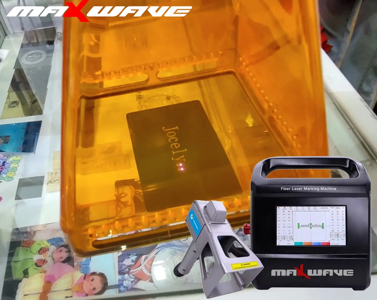 20W 30W Handheld Portable Laser Engraver Battery Powered Engraving Marking Machine for Metal Wood Leather Glass DIY