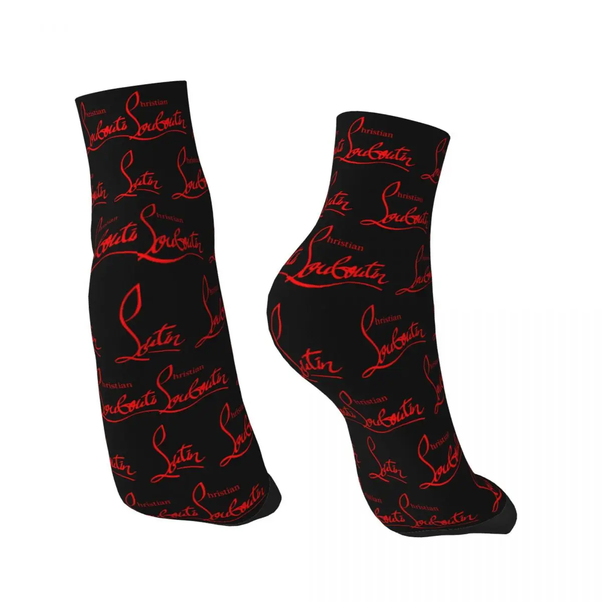 custom Christians High Heels Dress Socks Men Women Warm Funny Novelty Louboutins Crew Socks