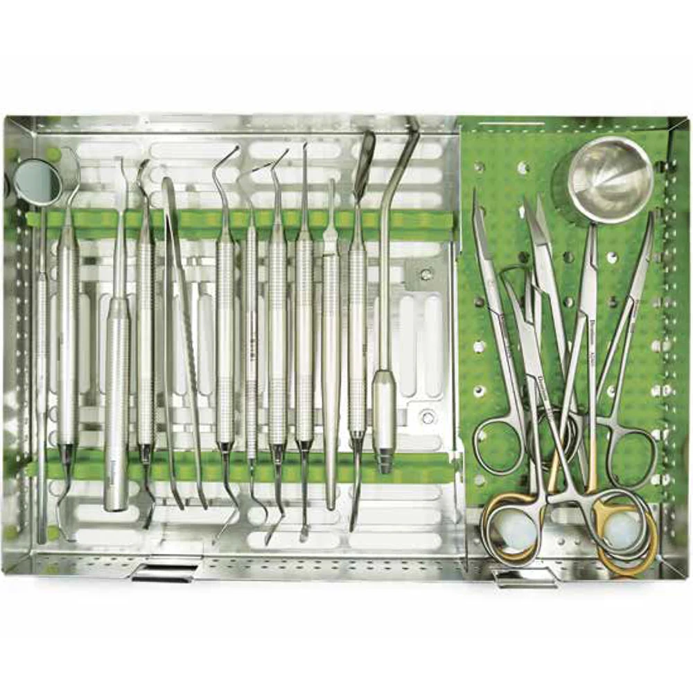 XDSK Dentium Surgery Kit 18PCS den-tal  Surgical Basic Instrument Set