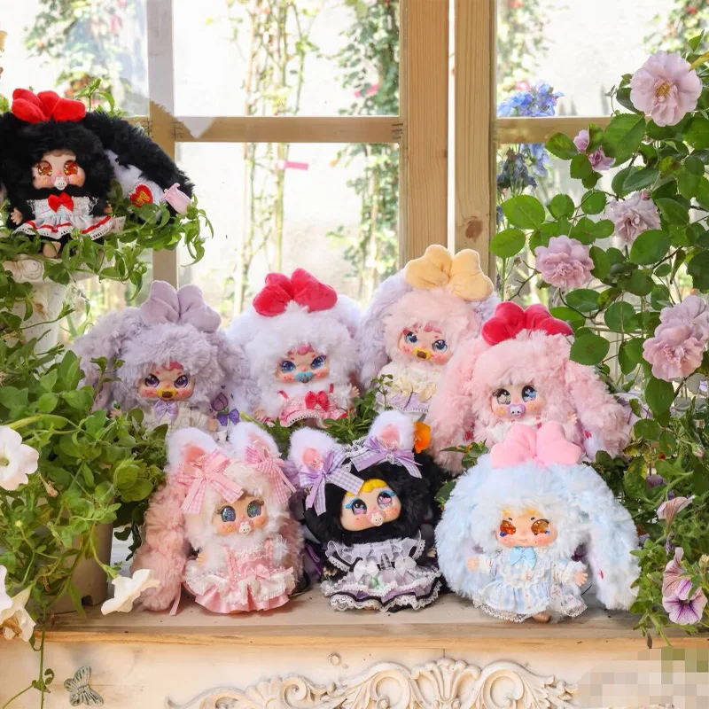 Jiimo Sweet Sleep Manor Series Blind Box Bunny Doll Cute Lace Lolita Style Collectible Plush Pendent Keychain Birthday Gift